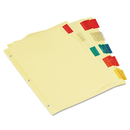 UNIVERSAL Economical Insertable Tab Dividers, 5 Tab, Multicolor, Pk6 UNV21870